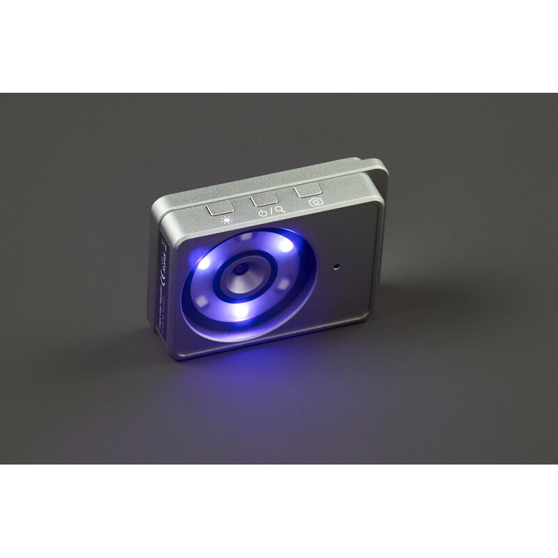 FPS Magic Loupe Cube electronic magnifying glass – compact, 7x to 19x zoom, UV light & 2.4" display